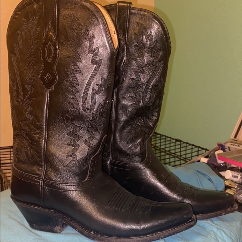 Leather boots
